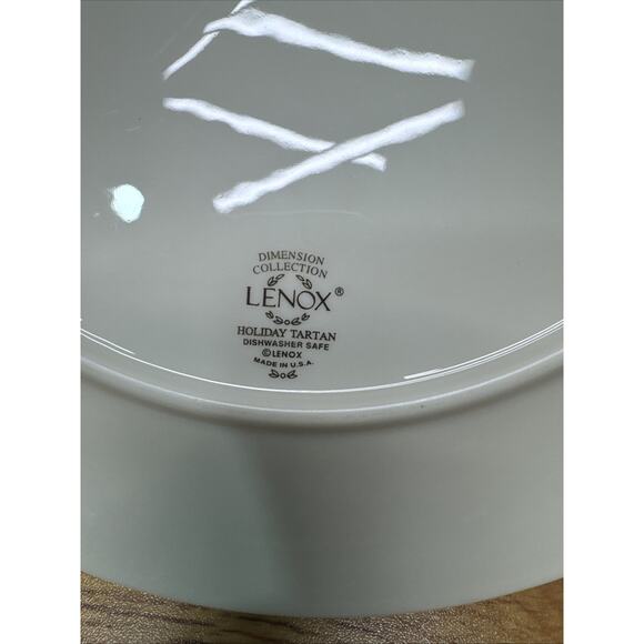 LENOX HOLIDAY TARTAN Serving Tray with Handle Tidbit Tray 10-5/8” - Picture 5 of 7